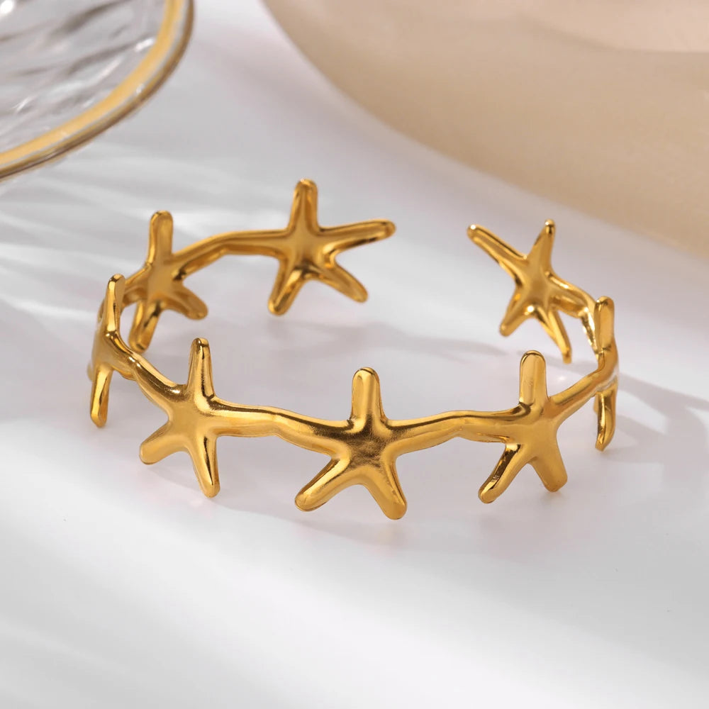 Stainless Steel Gold/Silver Cuff Bangles for Women