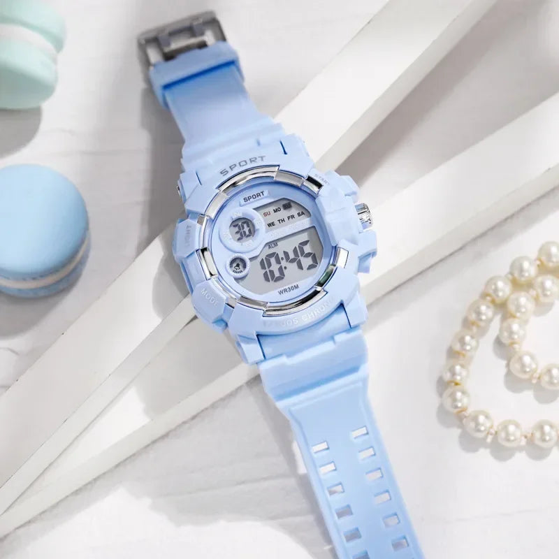 YIKAZE Waterproof Fashion Digital Sports Watch for Kids