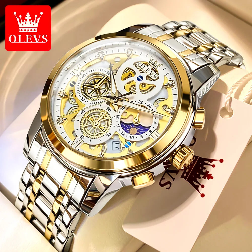 OLEVS Top Brand Luxury Original Waterproof Quartz Watch for Man