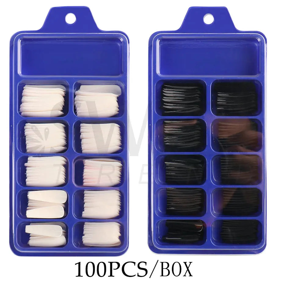 100pcs Press On Acrylic Coffin Extension Nails