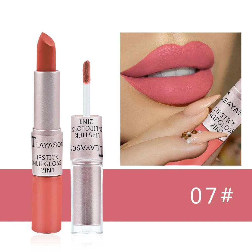 Lip Gloss 2 In 1 Lip Tint Waterproof and Long -Lasting