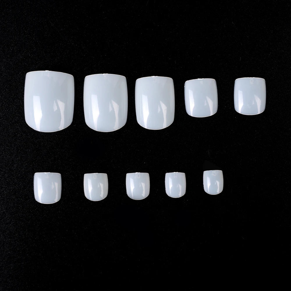 100pcs Press On Square Fake Toenails