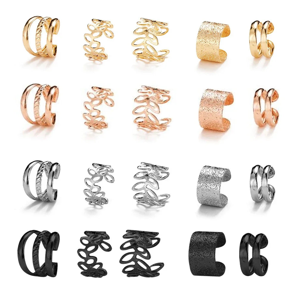 Ear Cuff, Non-Piercing Ear Clips Set