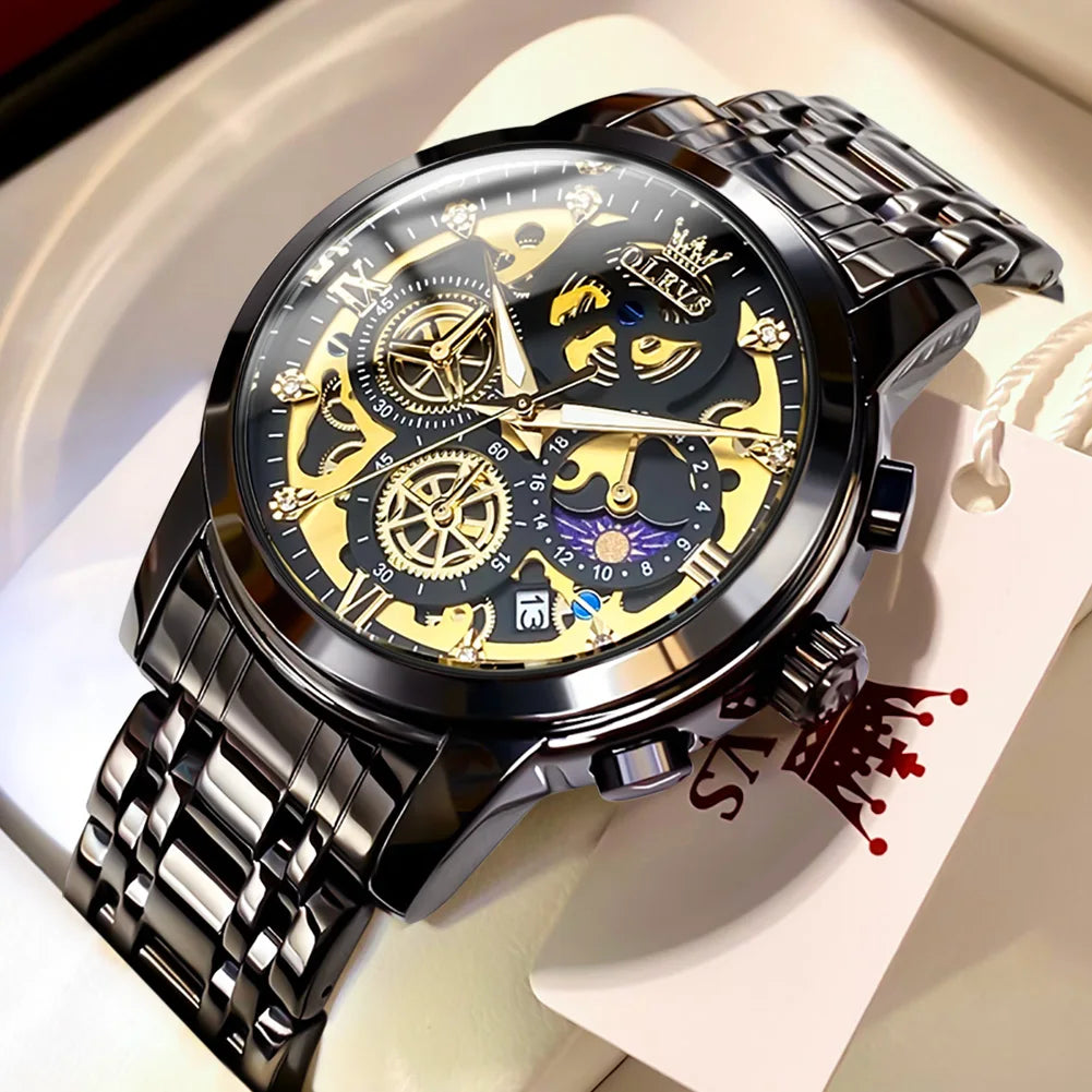 OLEVS Top Brand Luxury Original Waterproof Quartz Watch for Man