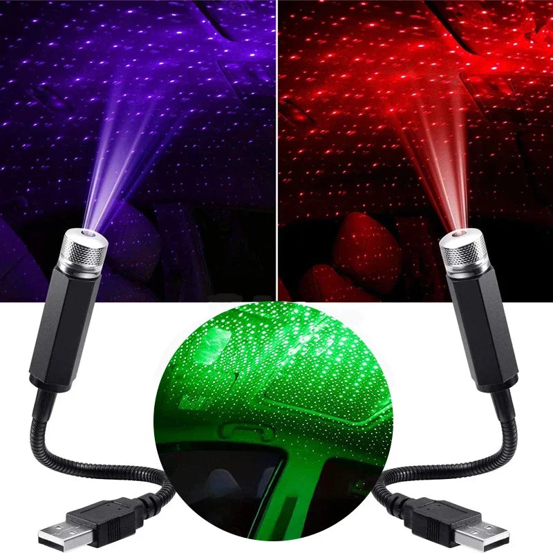 Mini Starry Laser Projector Lights for Car Interior  Roof, USB