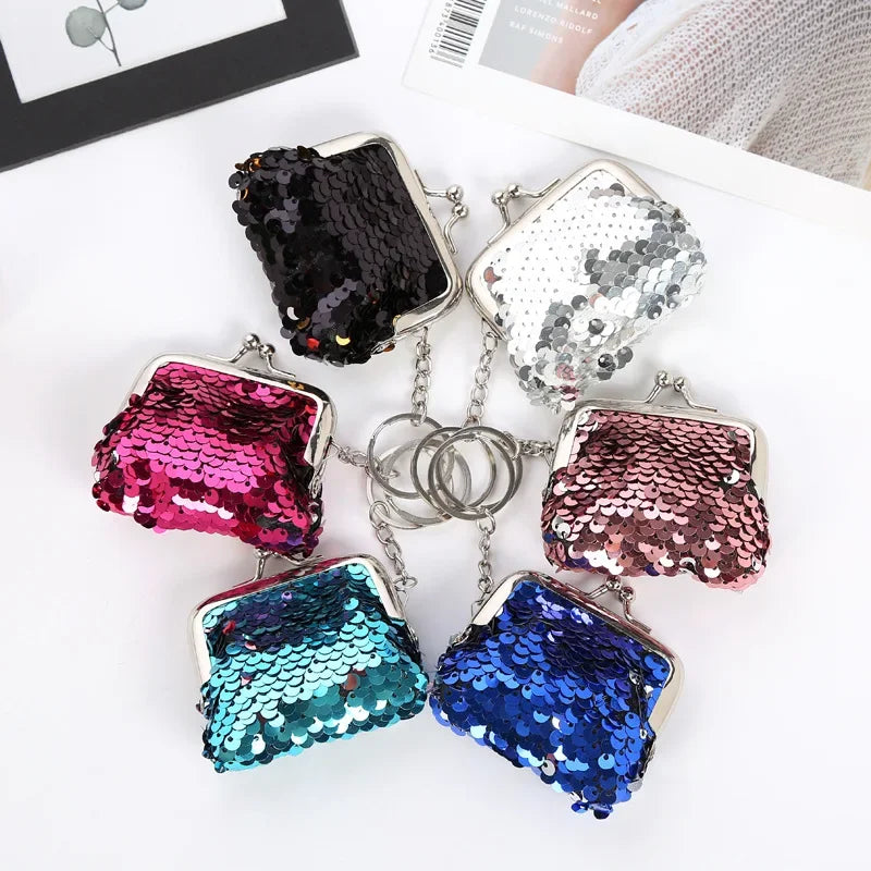 Mini Metal Clasp Keychain Coin Pouch Women