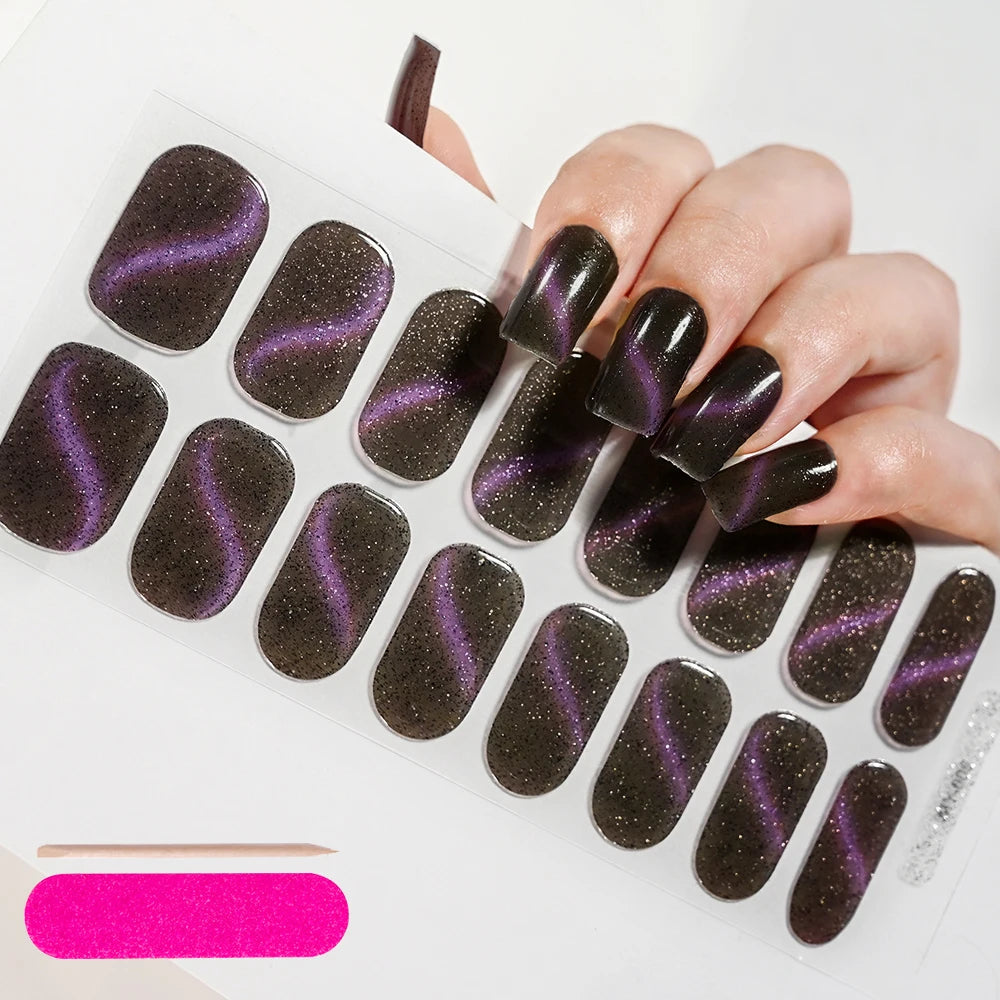 UV/LED Lamp Gel Nail Polish Wraps Long-Lasting Full Cover
