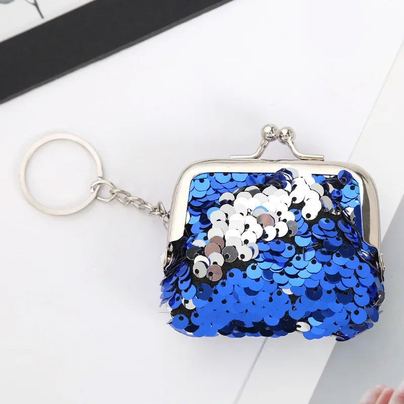 Mini Metal Clasp Keychain Coin Pouch Women