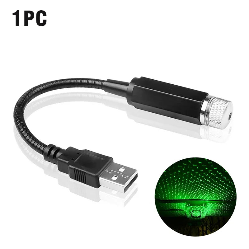 Mini Starry Laser Projector Lights for Car Interior  Roof, USB