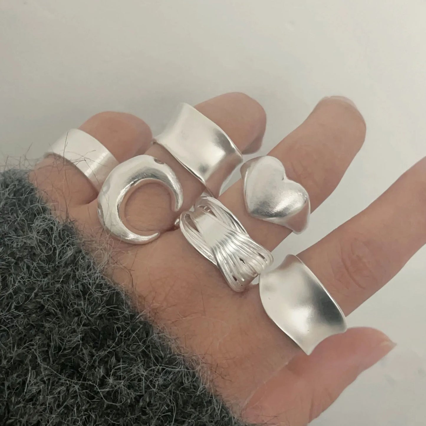 925 Sterling Silver Adjustable Rings for Women