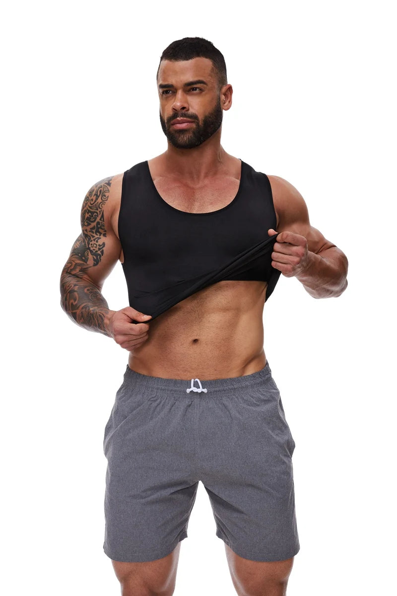 Men Tummy Shapewear Compression Shirt for Flat Belly