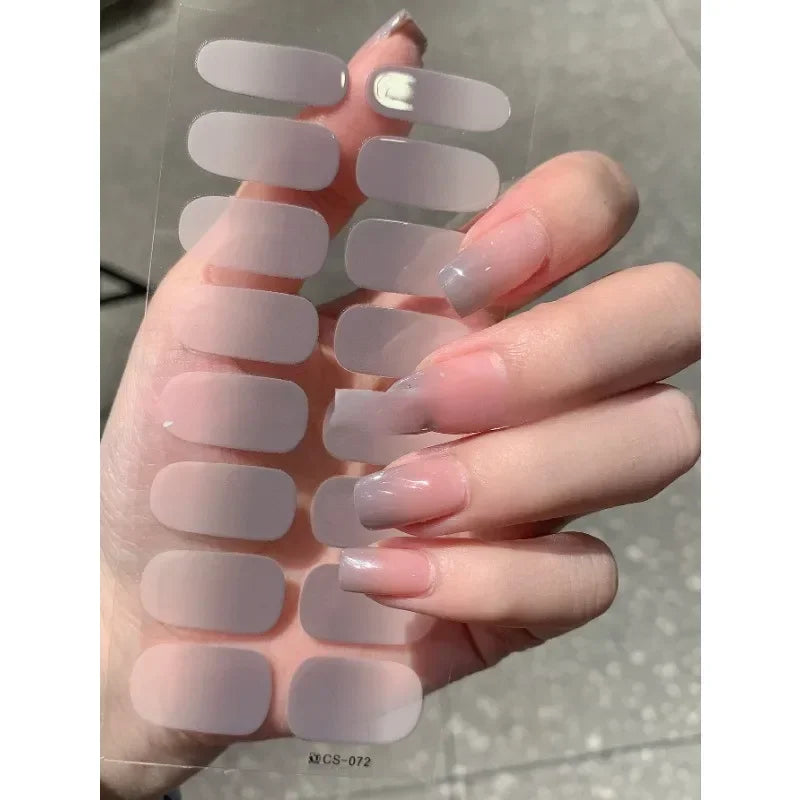 Semi-cured Gel Nail Stickers for UV Lamp