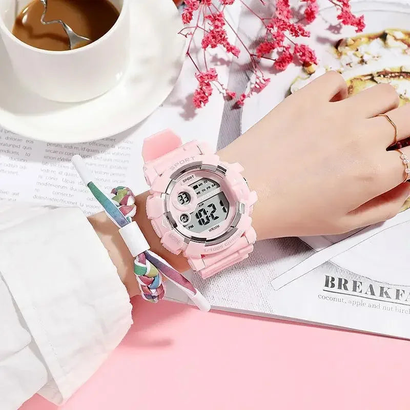 YIKAZE Waterproof Fashion Digital Sports Watch for Kids