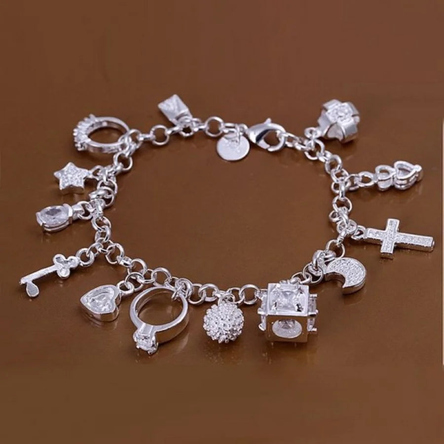 925 Sterling Silver Chain Bracelet for Women/Men