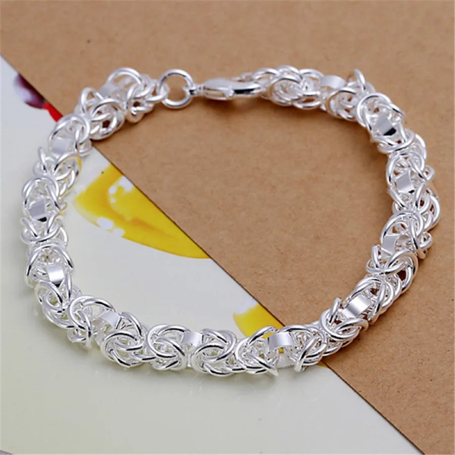 925 Sterling Silver Chain Bracelet for Women/Men