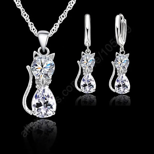 925 Sterling Silver  Cubic Zirconia Jewelry Set