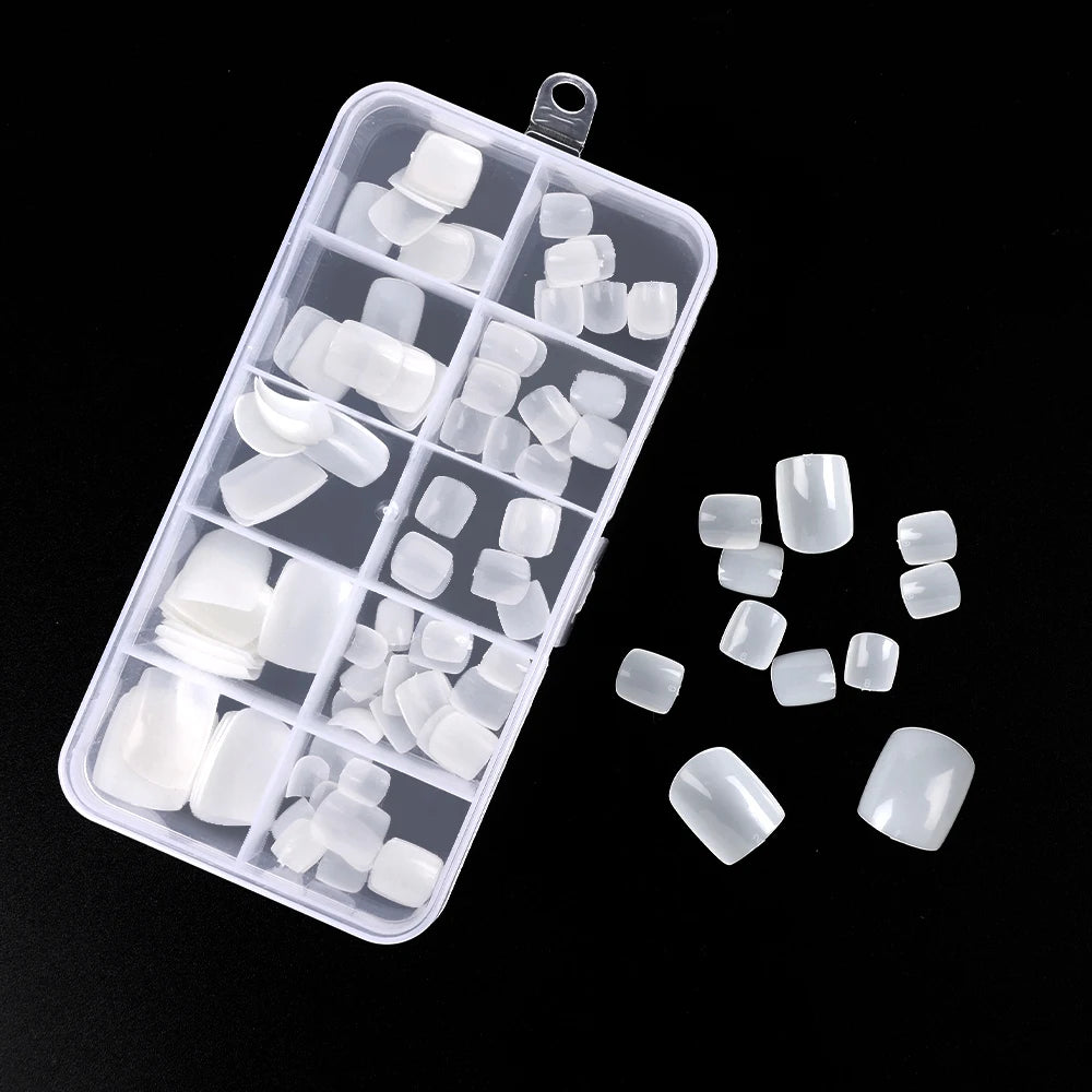 100pcs Press On Square Fake Toenails