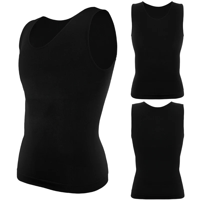 Men Tummy Shapewear Compression Shirt for Flat Belly