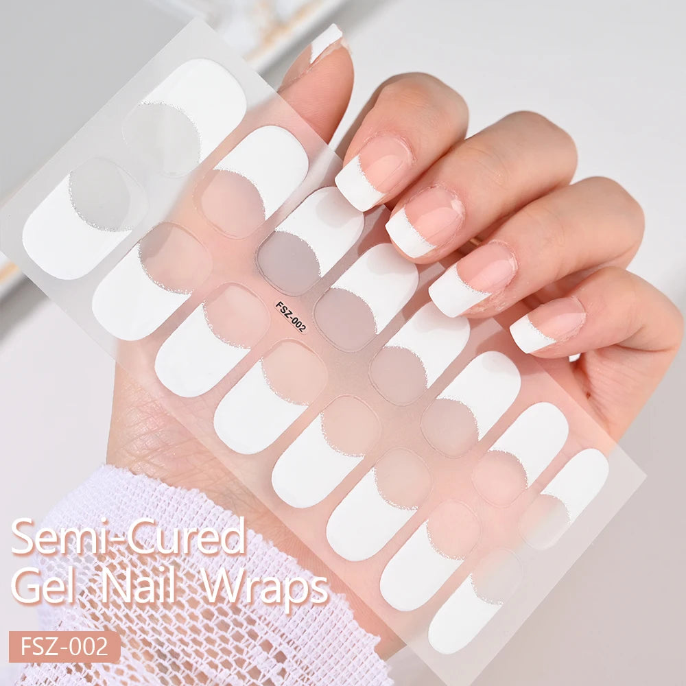 UV/LED Lamp Gel Nail Polish Wraps Long-Lasting Full Cover