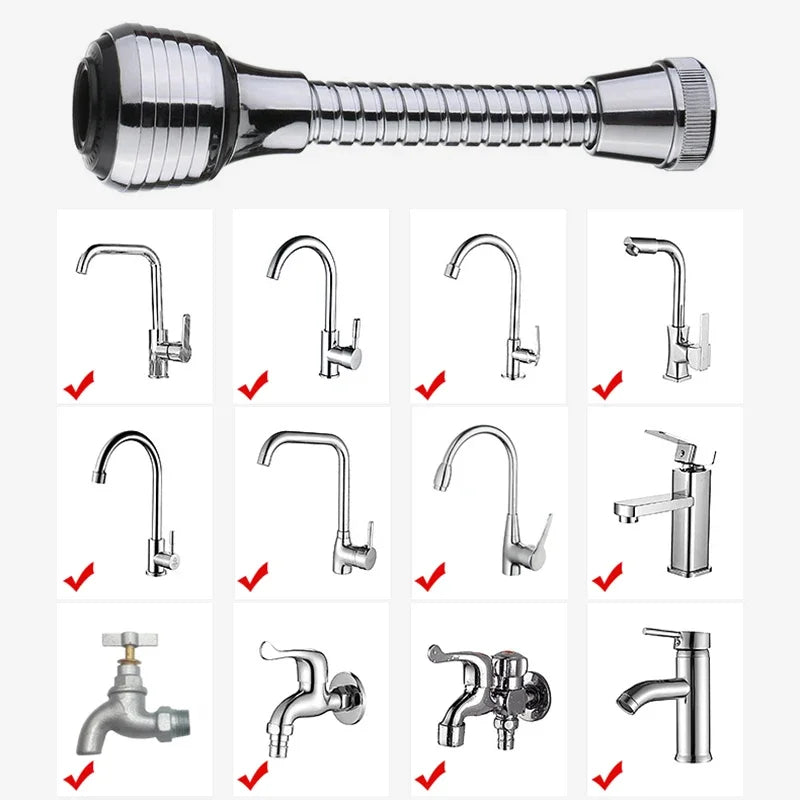 2 Modes 360 Rotatable High Pressure Faucet Extender