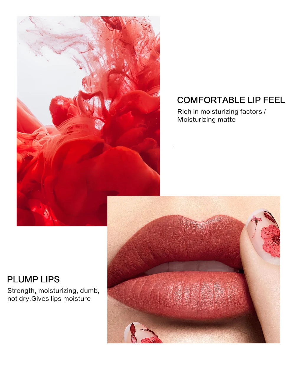 Nude Waterproof Matte Lip Gloss Liquid Lipstick/Lipgloss For Women