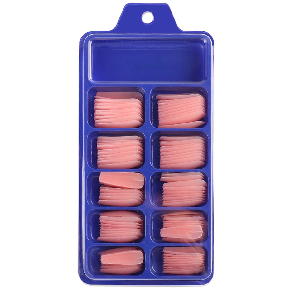 100pcs Press On Acrylic Coffin Extension Nails