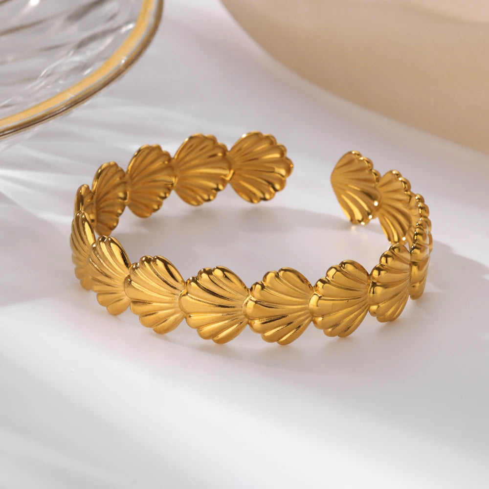 Stainless Steel Gold/Silver Cuff Bangles for Women