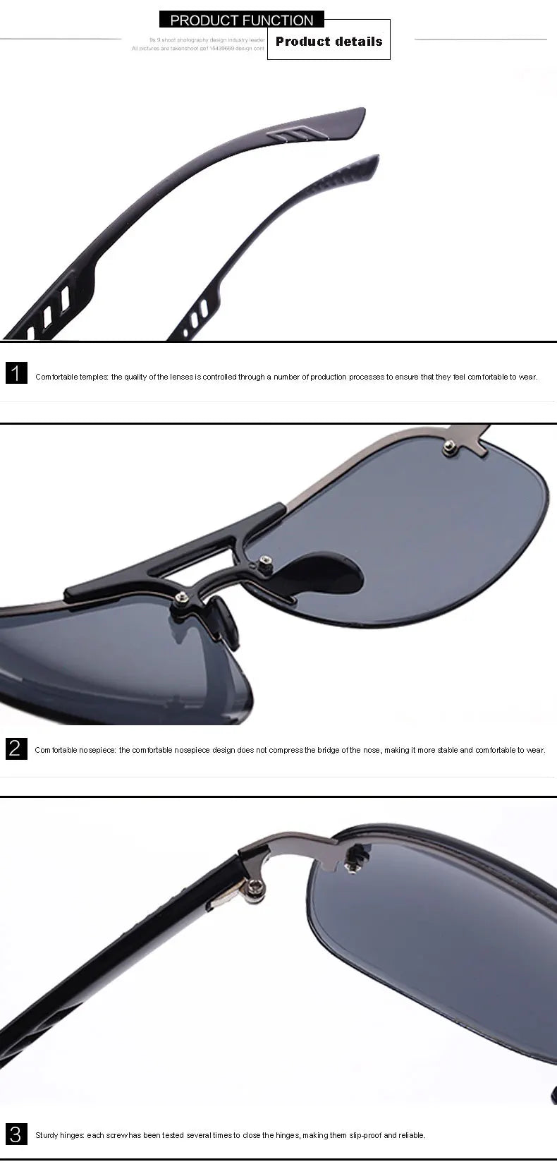UV 400 Vintage Punk Rimless Rectangle Men Fashion Glasses
