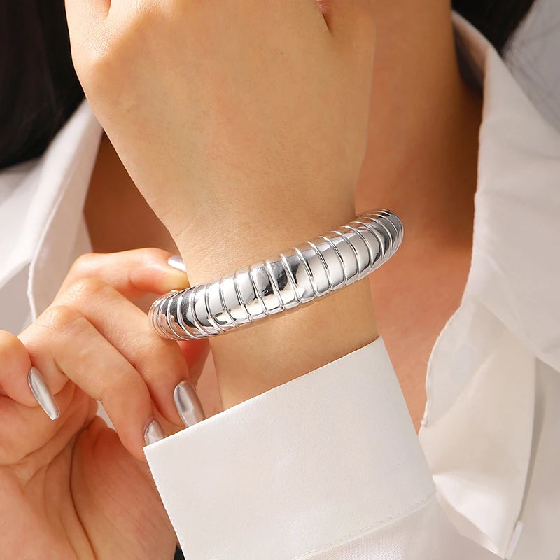 Irregular Plastic Cuff Bangle for Women