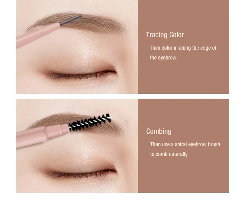 1PC Waterproof Double-Ended Eyebrow Pencil