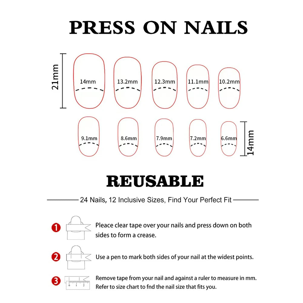 Short False Press On Nails