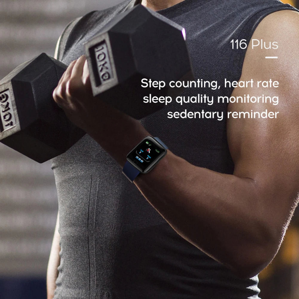 116 Plus Smart Watch Fitness Tracker Heart Rate Monitor