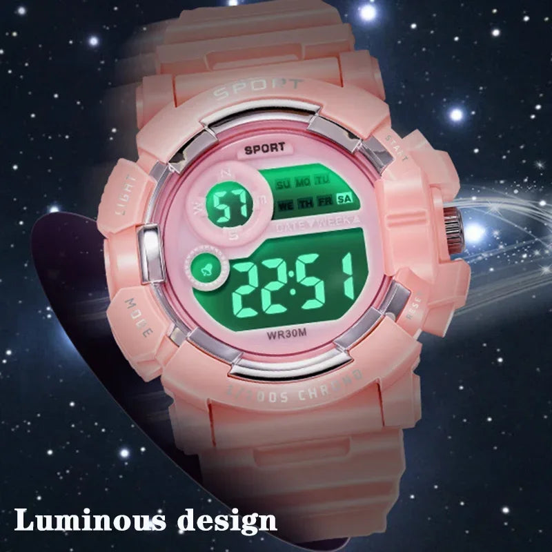 YIKAZE Waterproof Fashion Digital Sports Watch for Kids