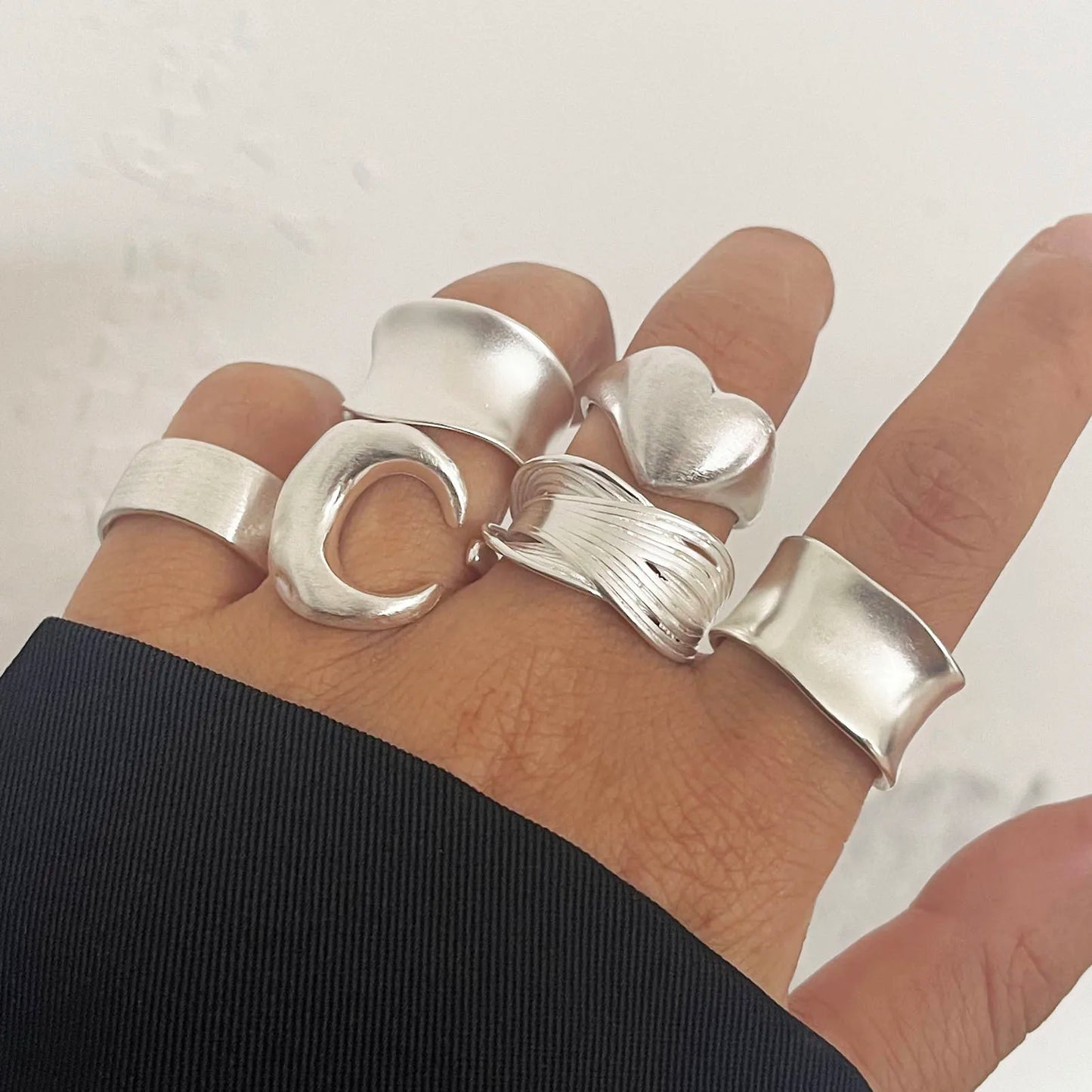 925 Sterling Silver Adjustable Rings for Women