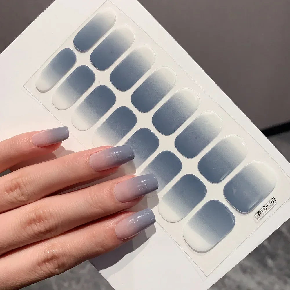 Semi-cured Gel Nail Stickers for UV Lamp