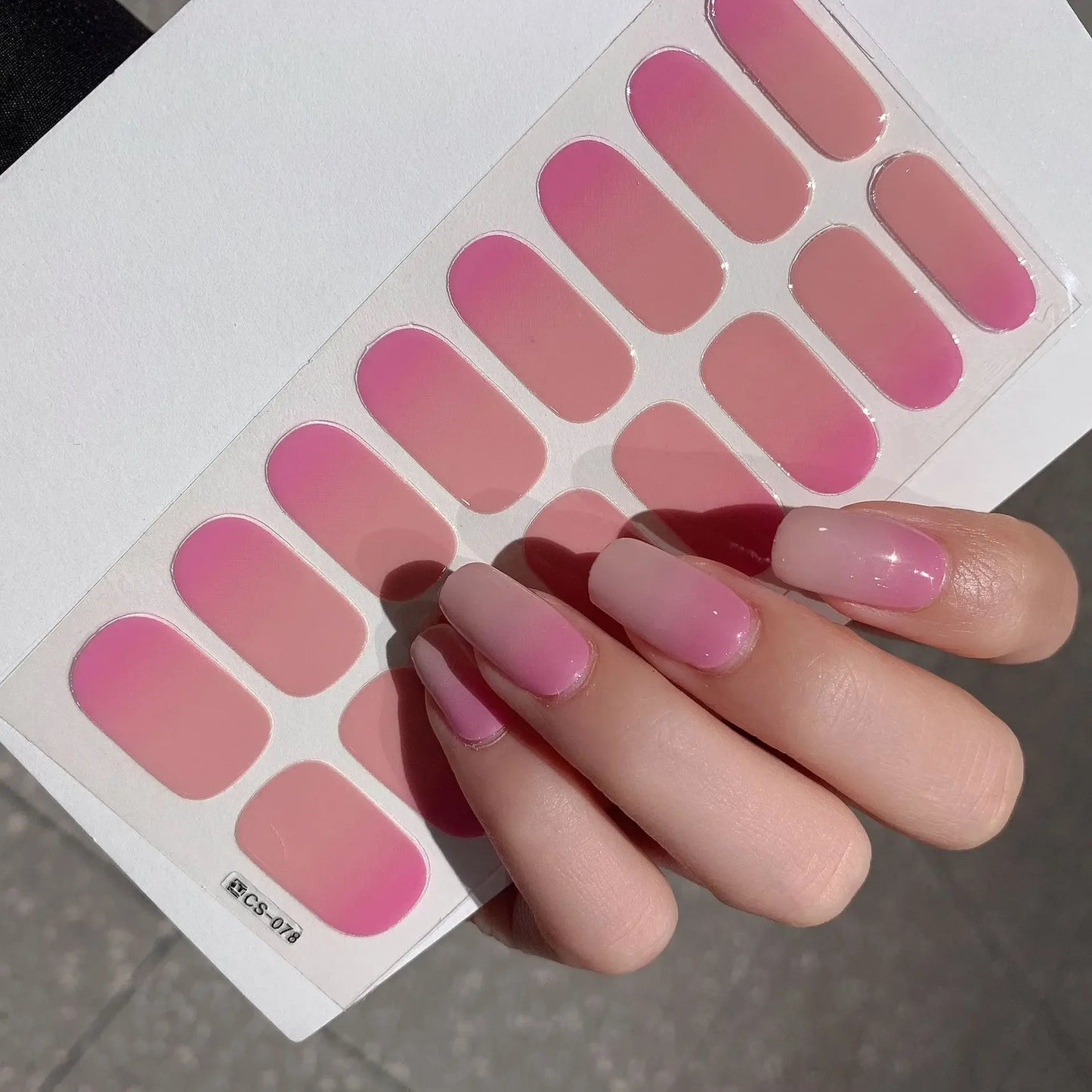 Semi-cured Gel Nail Stickers for UV Lamp
