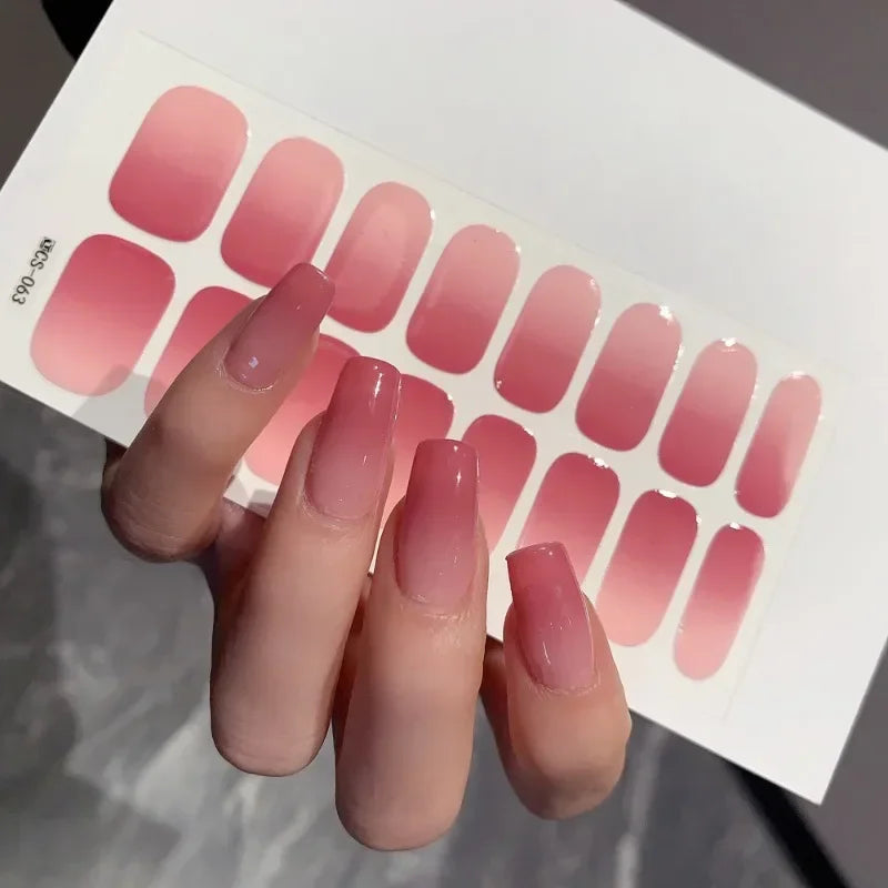 Semi-cured Gel Nail Stickers for UV Lamp