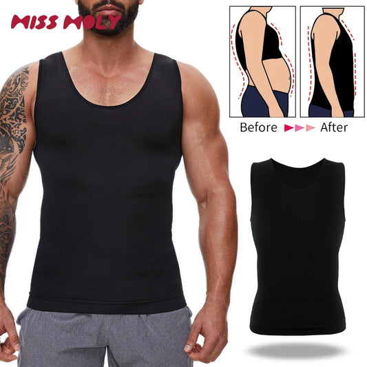 Men Tummy Shapewear Compression Shirt for Flat Belly