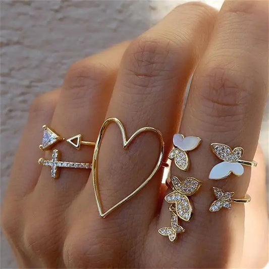 Vintage Korean  Rings Set For Women