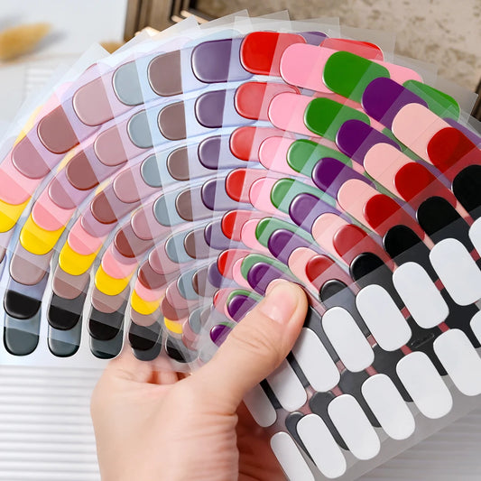 UV/LED Lamp Gel Nail Polish Wraps Long-Lasting Full Cover
