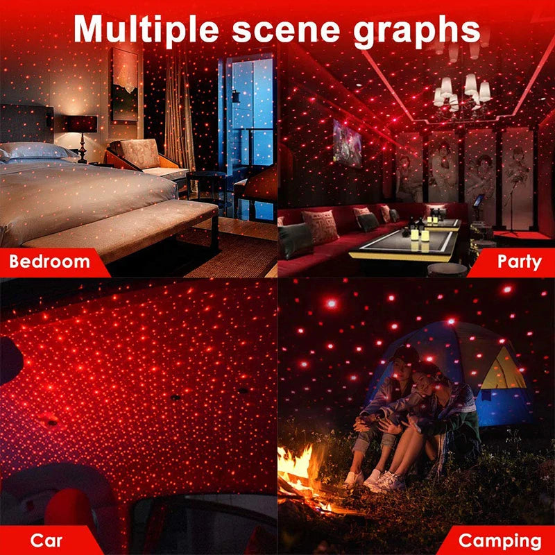 Mini Starry Laser Projector Lights for Car Interior  Roof, USB