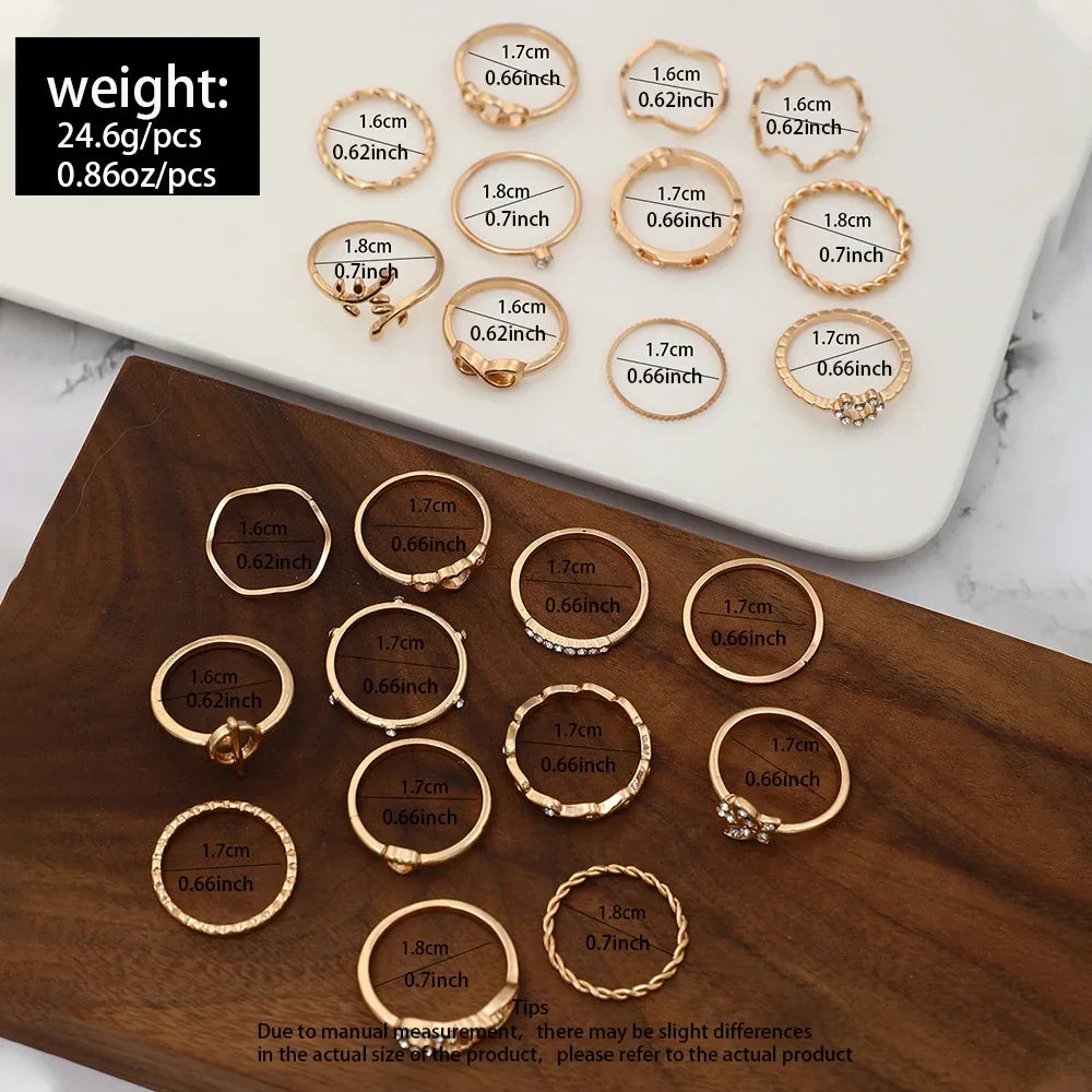 Bohemian Geometric Knuckle Rings Set For Women/Girls