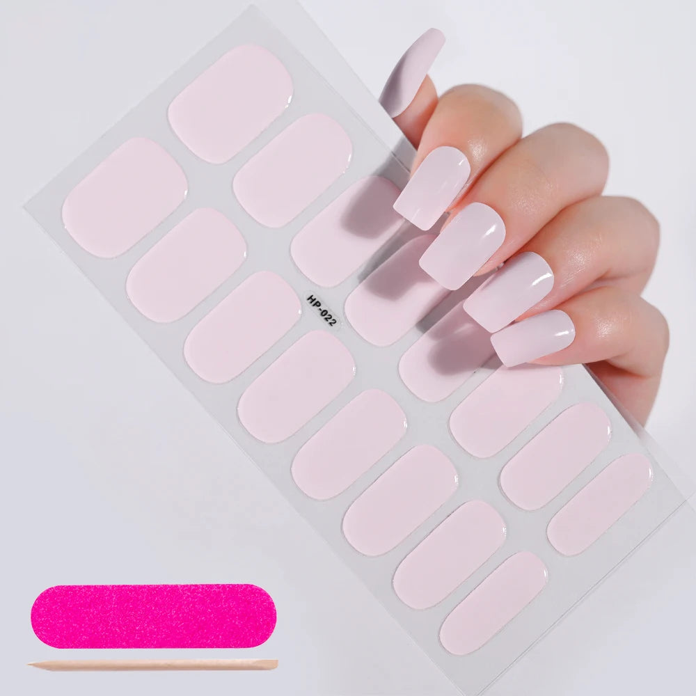 UV/LED Lamp Gel Nail Polish Wraps Long-Lasting Full Cover