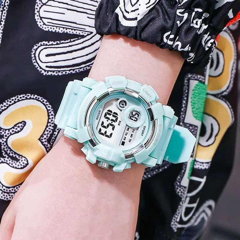 YIKAZE Waterproof Fashion Digital Sports Watch for Kids