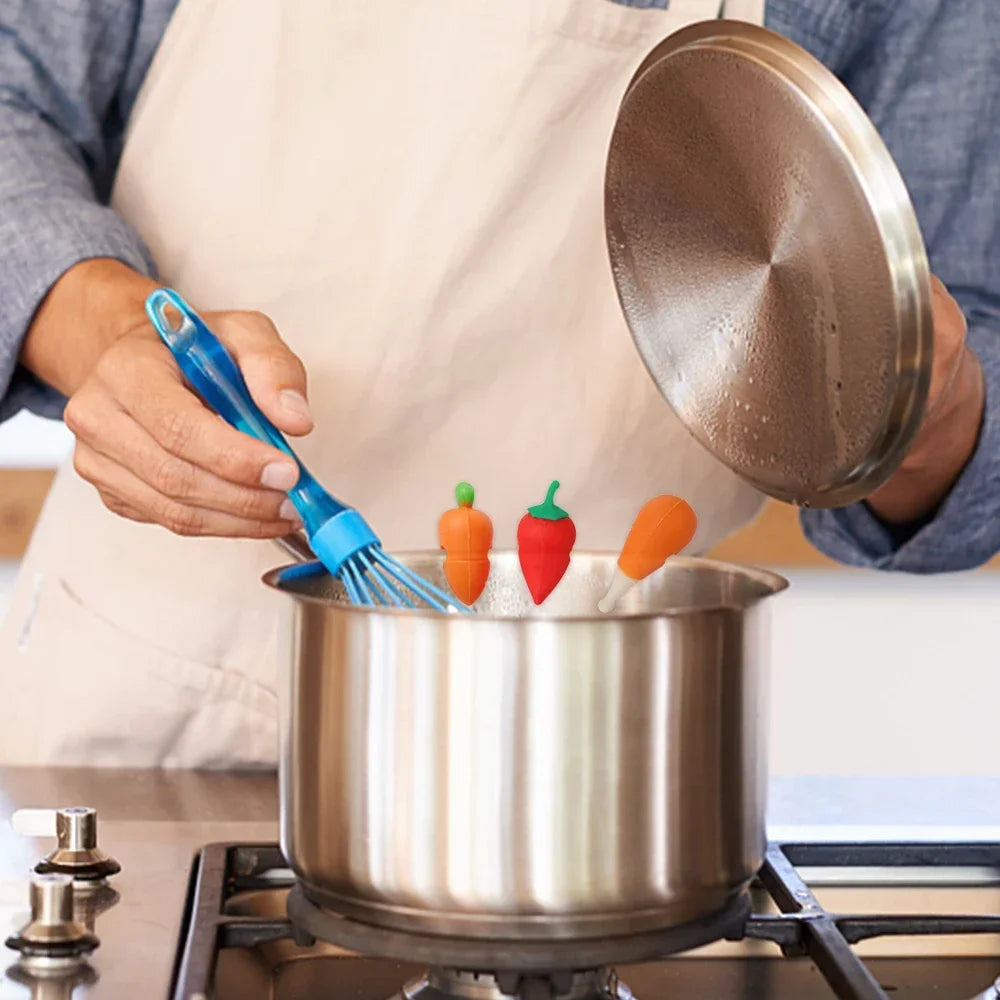 1/3Pcs Silicone Heat-Resistant Hot Pot & Lid Holder