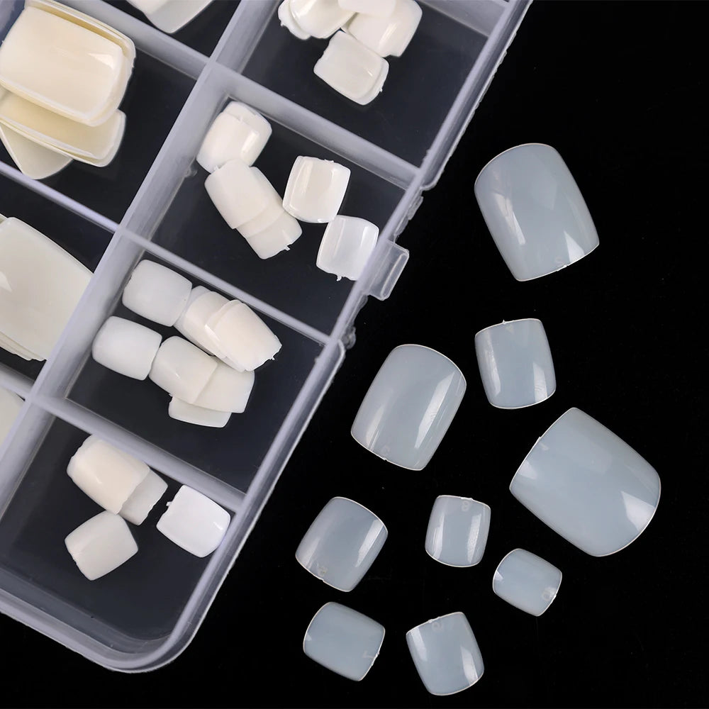 100pcs Press On Square Fake Toenails
