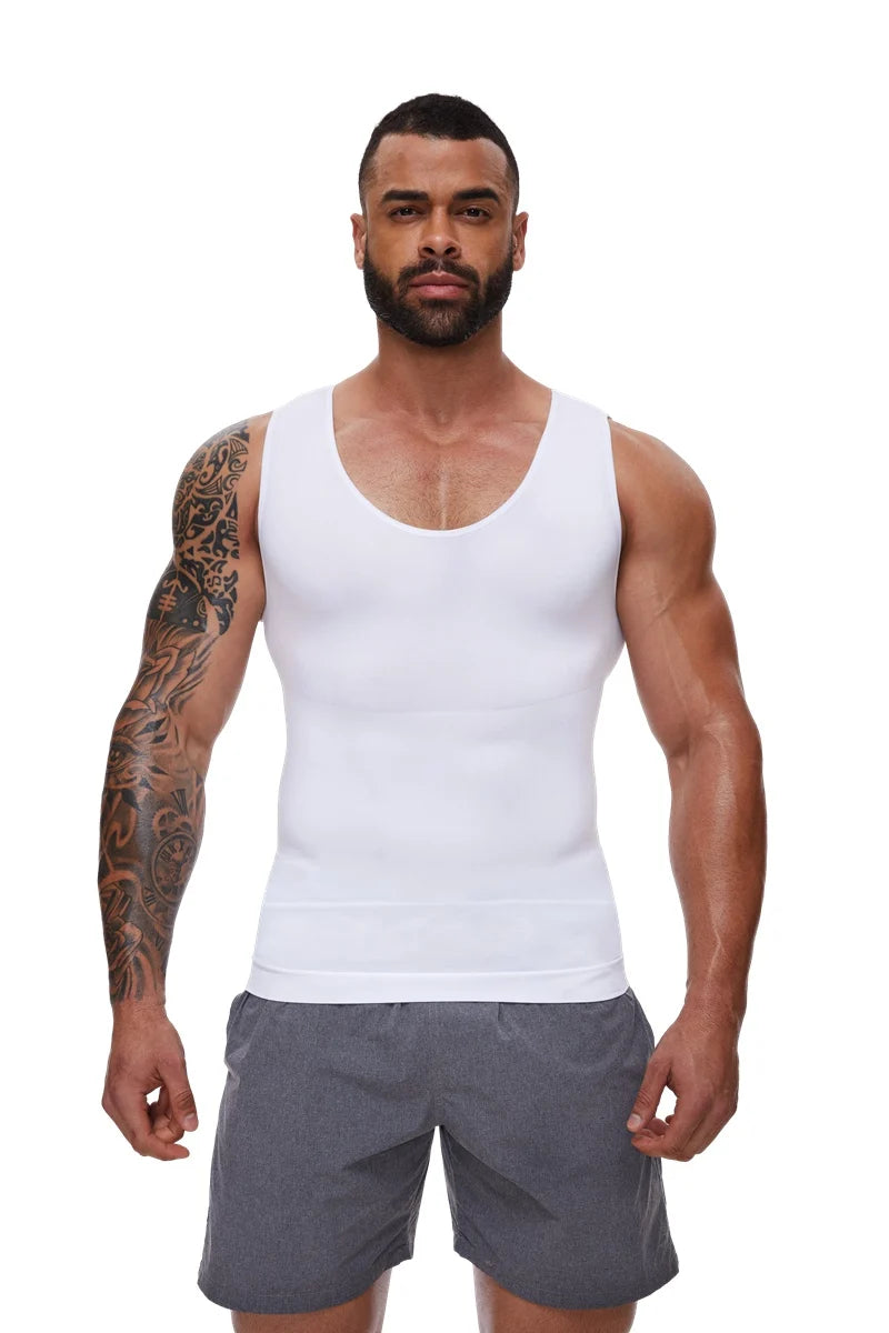 Men Tummy Shapewear Compression Shirt for Flat Belly