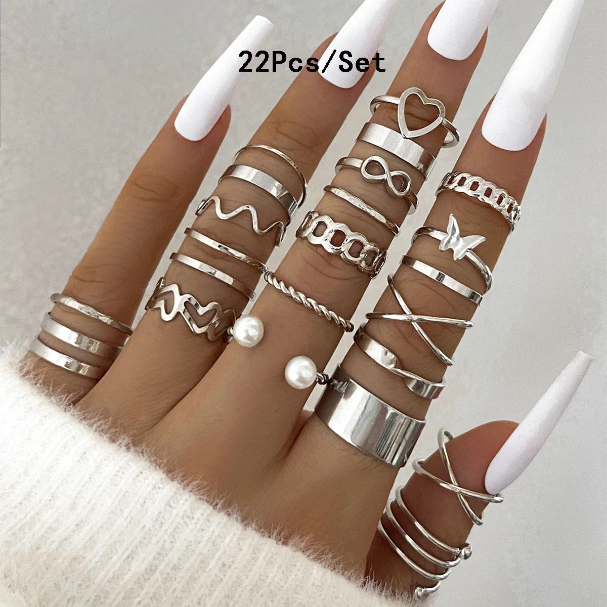 Bohemian Geometric Knuckle Rings Set For Women/Girls