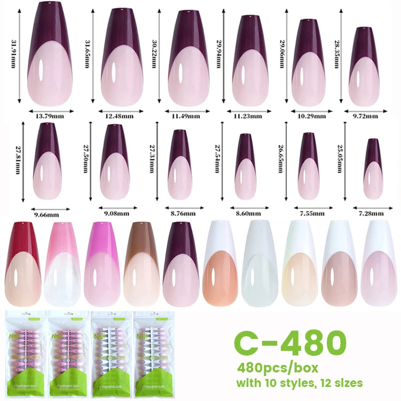 Acrylic Press On False Nails