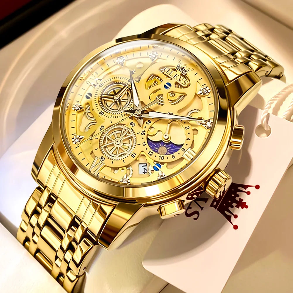 OLEVS Top Brand Luxury Original Waterproof Quartz Watch for Man